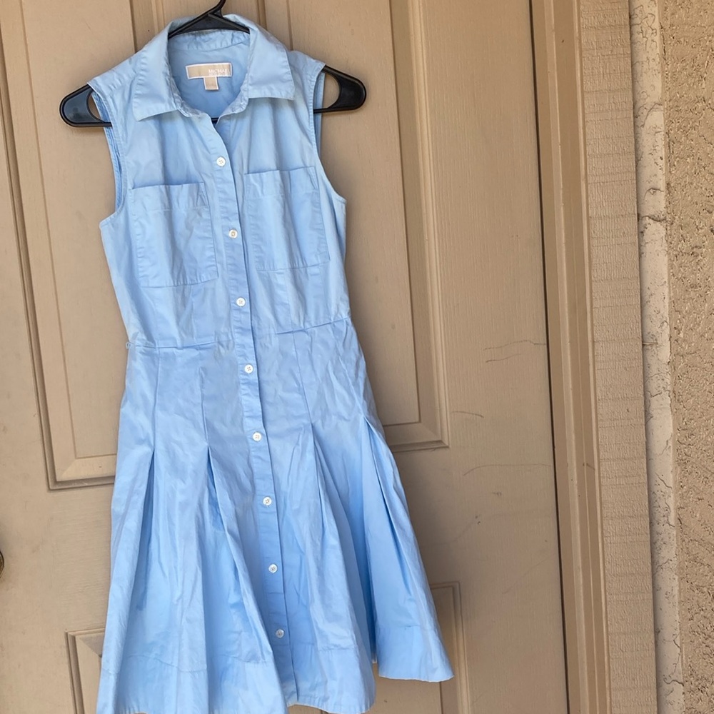 Michael Kors size 0 light blue a line sundress like new